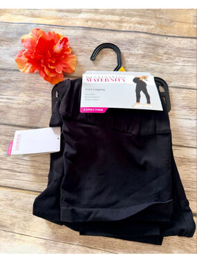 NEW BLACK MATERNITY LEGGINGS